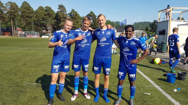 Målscorere Nyhus, Pedersen, Engesland pluss debutant fra start, Ishan Skårdal.