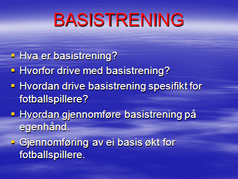 Basistrening