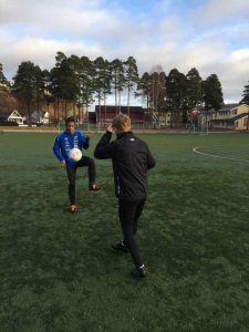 Teknikk trening har alltid høy prioritet. Her er Peder Andres Karlsen i aksjon