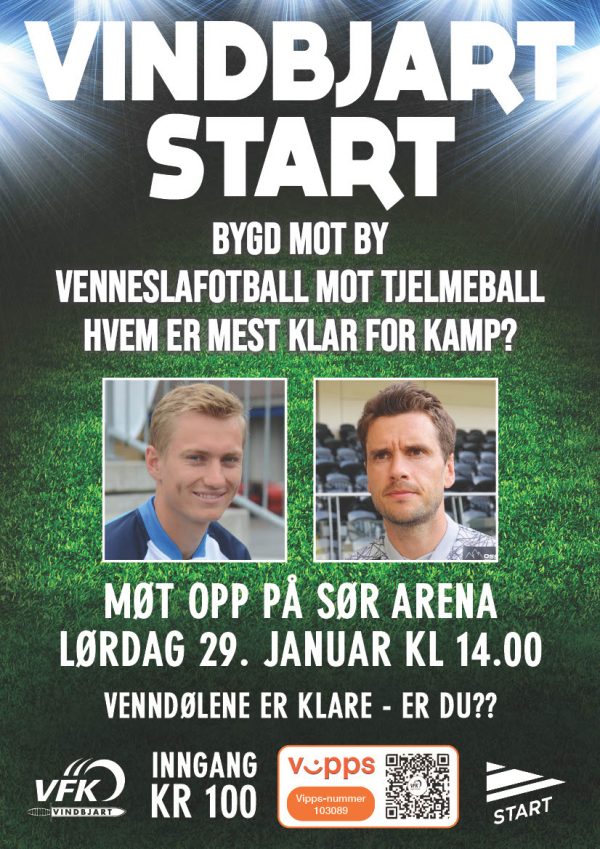 Kamp mot Start til lørdag