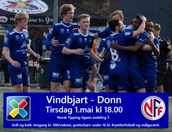 Vindbjart – Donn tirsdag 1.mai kl. 18.00
