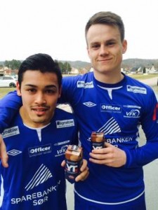 Tony Vo og Erlend Buchner scoret hvert sitt mål mot Sandefjord