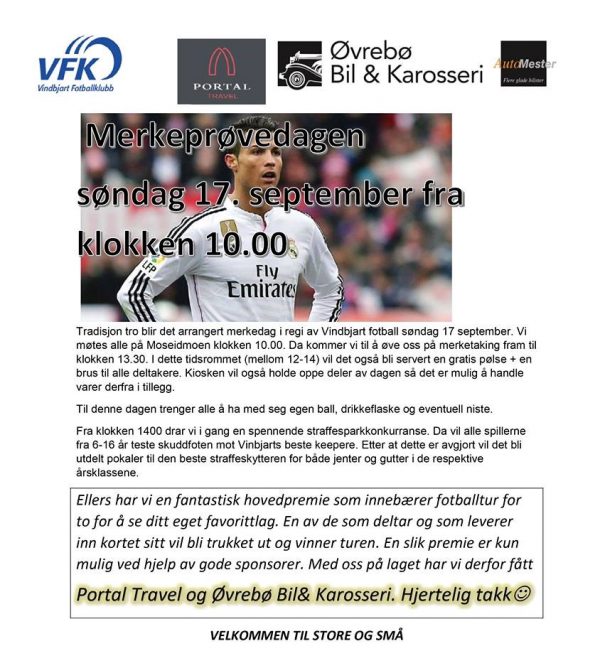 Merkeprøvedagen nå til søndag 17. september!