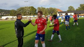 Daniel Goa med sitt første A-lags-mål mot Åssiden