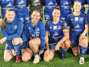 Målscorerne fra venstre Julie Ruenes, Thea Ingebretsen, Tina Mangseth og Maren Quarstein