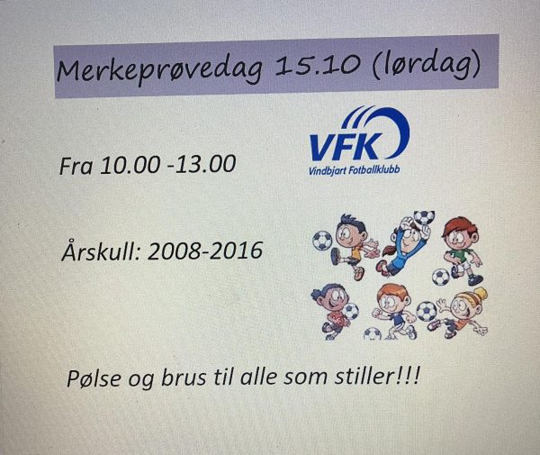 Merkeprøvedag lørdag 15. oktober