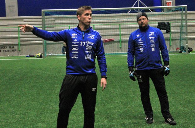 Assistenttrener Kjetil Myrvold og keepertrener Dag Tore Fredriksen