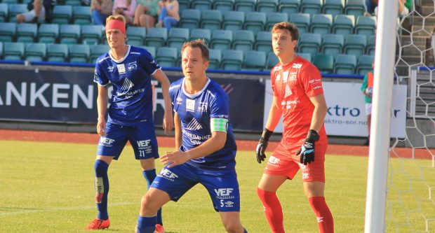 Dagens målskårere Toft og Follerås samt keeper Syversen