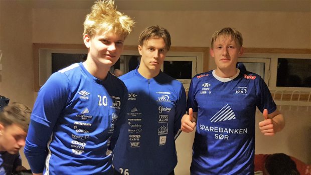Målskårer Bjørge og debutantene Daniel Folserås Berglund og Daniel Strømmen
